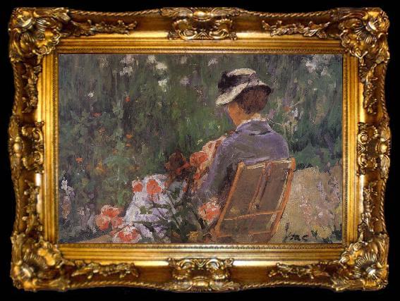 framed  Mary Cassatt Mary in the garden, ta009-2